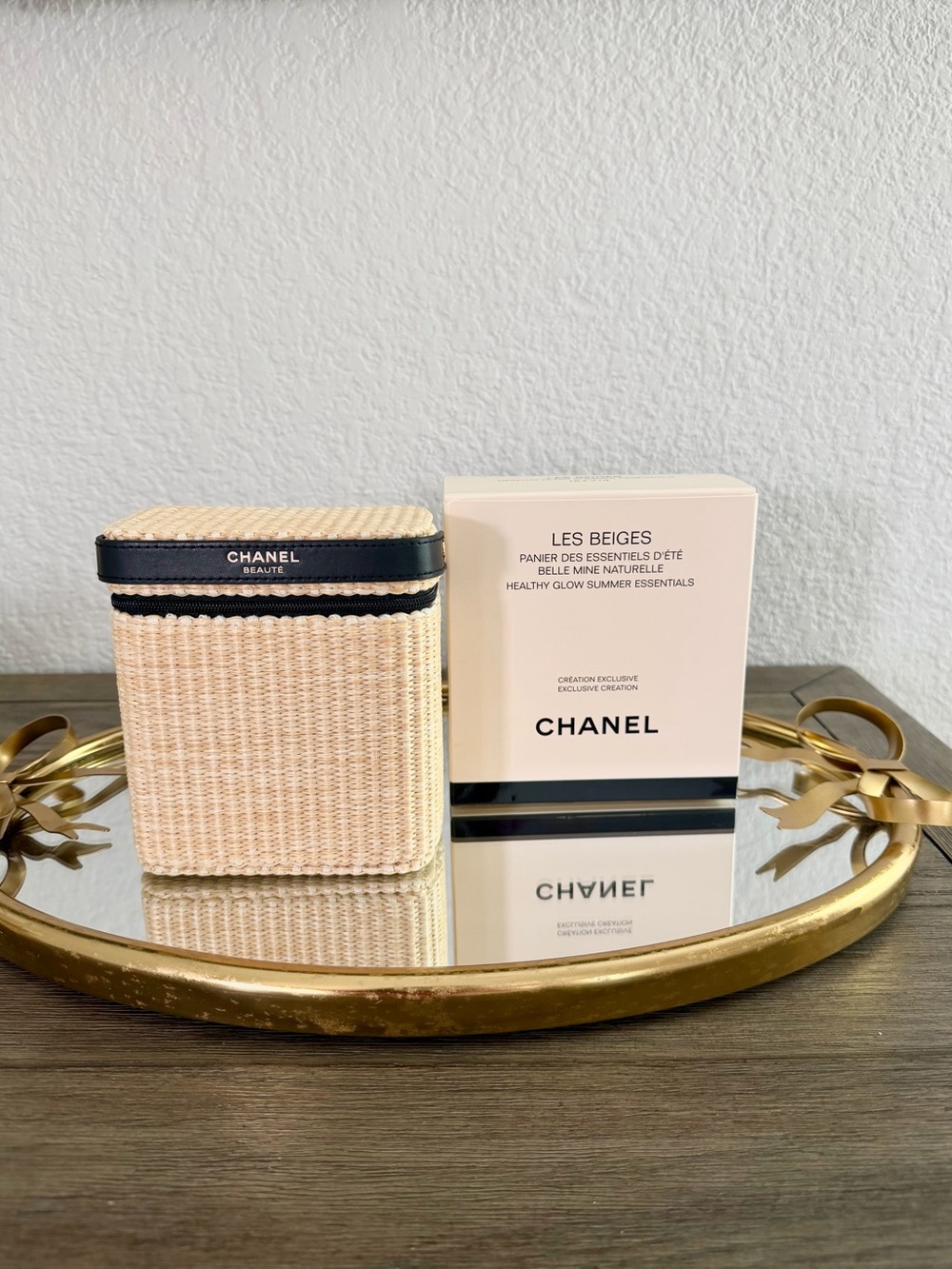 CHANEL Black and Beige Makeup vanity
